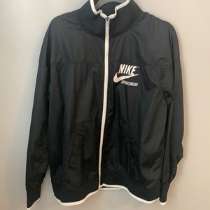 Black Nike sportswear zip up windbreaker